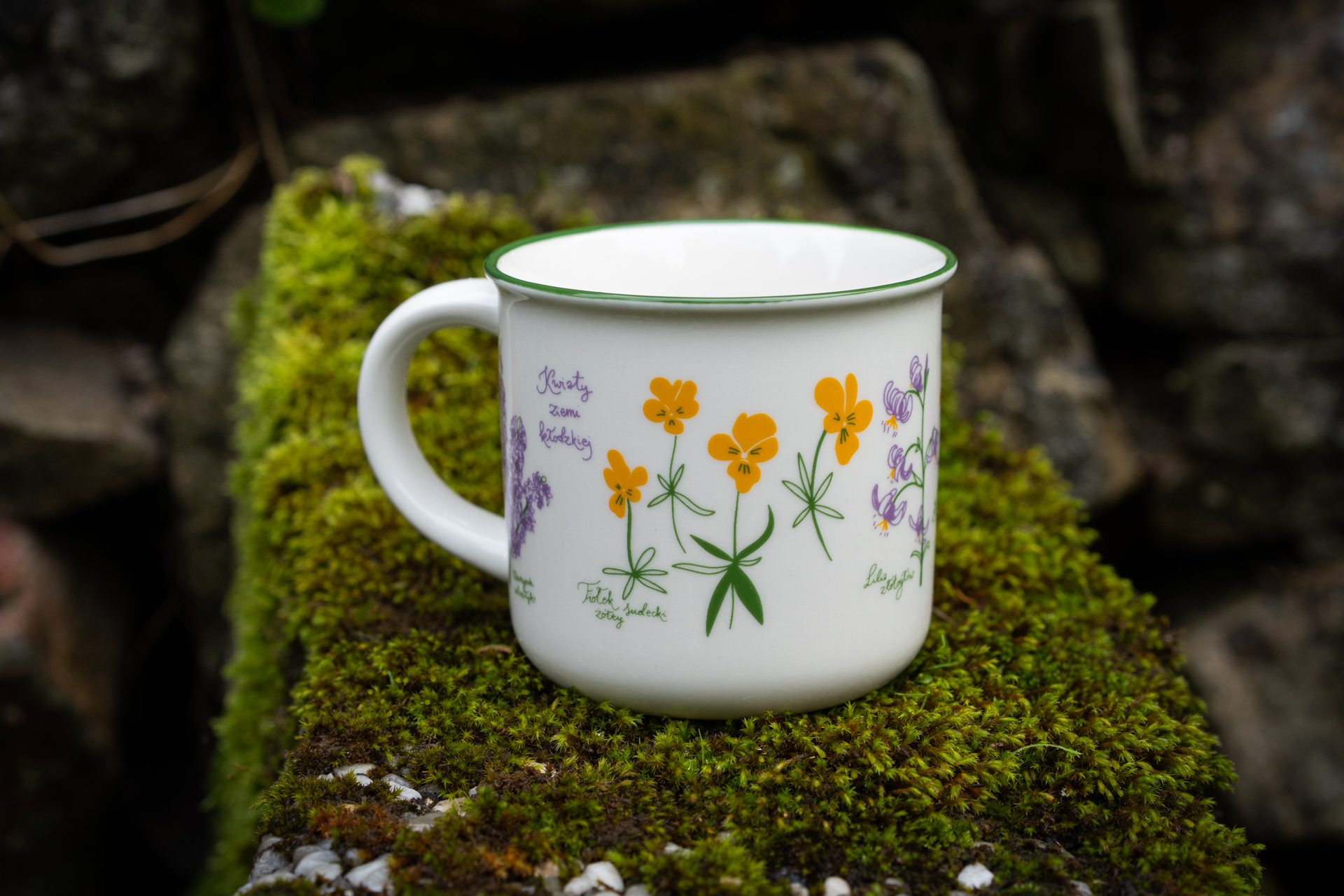Kubek ceramiczny Kwiaty ziemi kłodzkiej – Galeria Kotlina